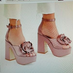 Jeffrey Campbell Satin Rose Platform Heels